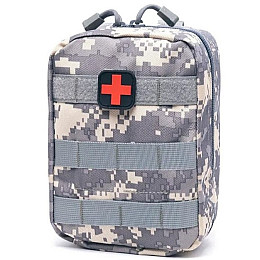 Сумка під аптечку медична тактична Solve 20*15*8 см Сірий піксель А883