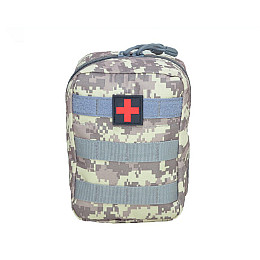 Сумка під аптечку медична тактична Solve 20*15*8 см Сірий піксель А883