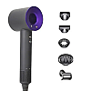 Фен стайлер для волос Kemei 5 в 1 Supersonic Premium Magic Hair 1600 Вт 5 насадок Фіолетовий (HD07F)