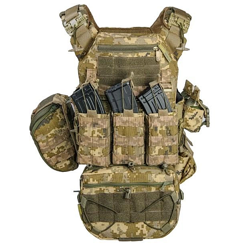 Плитоноска з підсумками без плит No Brand One Size Піксель (2013918643)