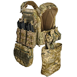 Плитоноска з підсумками без плит No Brand One Size Піксель (2013918643)