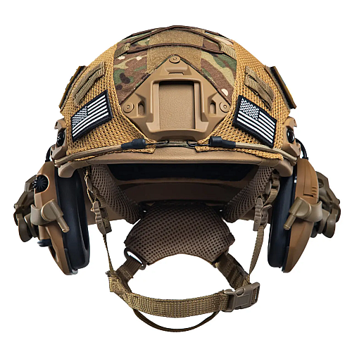 Комплект шлем FAST Team Wendy NIJ IIIA/наушники Walkers Razor/креплення Чебурашки/кавер S Мультикам