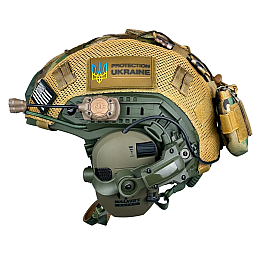 Комплект шлем FAST NIJ IIIA/наушники Walkers Razor/чебурашки/фонарик/кавер S Мультикам