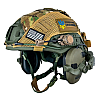 Комплект шлем FAST NIJ IIIA/наушники Walkers Razor/чебурашки/фонарик/кавер M Мультикам