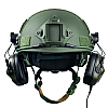 Шлем кевларовий FAST NIJ IIIA і навушники Earmor M31H Mod3 M Ranger Green