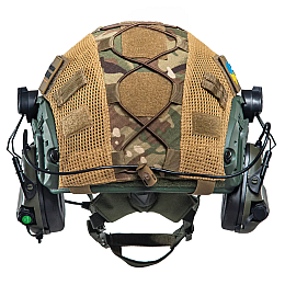Комплект шлем FAST Team Wendy Helmet NIJ IIIA/наушники Earmor M32H MOD3/кавер M Мультикам