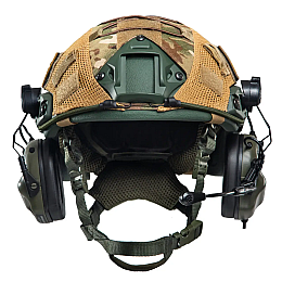 Комплект шлем FAST Team Wendy Helmet NIJ IIIA/наушники Earmor M32H MOD3/кавер XL Мультикам
