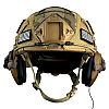 Комплект шлем FAST Helmet NIJ IIIA/наушники Walkers Razor Slim з чебурашкою/кавер L Мультикам