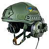 Тактичний комплект шолом FAST/навушники Earmor М31/кріплення Чебурашка M Оливковий