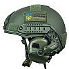 Тактичний комплект шолом FAST/навушники Earmor М31/креплення Чебурашка L Оливковий