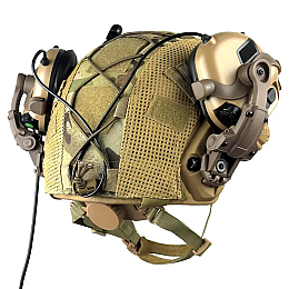 Комплект шлем FAST Helmet NIJ IIIA/наушники Earmor M32 Mod3 з чебурашкою/кавер M Мультикам