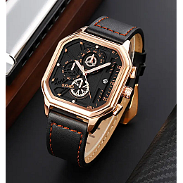 Наручні Годинники чоловічі класичні Skmei 1963 Рожеве золото
