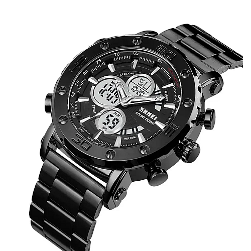 Мужские часы Skmei 1636 с браслетом Черный