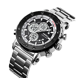 Мужские часы Skmei 1636 с браслетом Серебристый