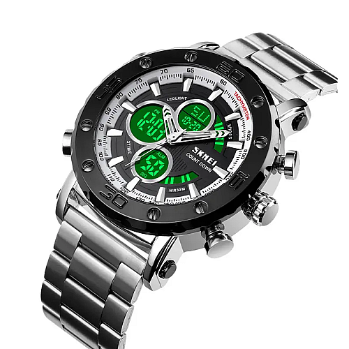 Мужские часы Skmei 1636 с браслетом Серебристый