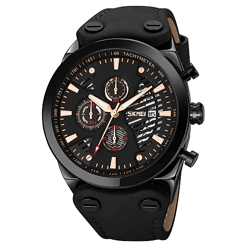Чоловічі класичні наручні годинники Skmei 9282 Чорний