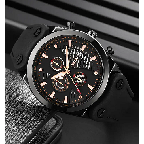 Чоловічі класичні наручні годинники Skmei 9282 Чорний