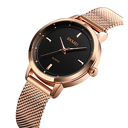 Часы наручные женские Skmei 1528 Розовое золото