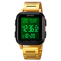 Мужские наручные часы Skmei 1859 на браслете Золотой