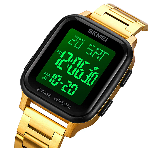 Мужские наручные часы Skmei 1859 на браслете Золотой