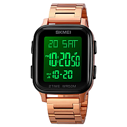 Мужские наручные часы Skmei 1859 на браслете Розовое золото