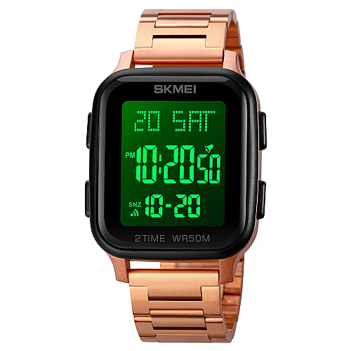 Мужские наручные часы Skmei 1859 на браслете Розовое золото