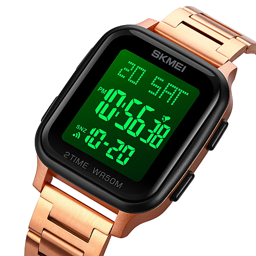 Мужские наручные часы Skmei 1859 на браслете Розовое золото