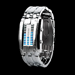 Уникальные бинарные мужские часы Skmei 0953 Серебристый