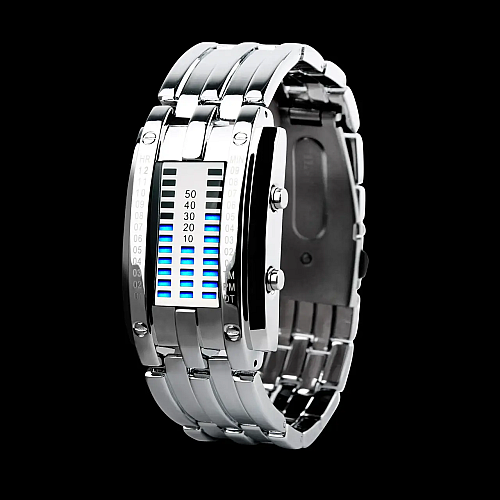 Уникальные бинарные мужские часы Skmei 0953 Серебристый