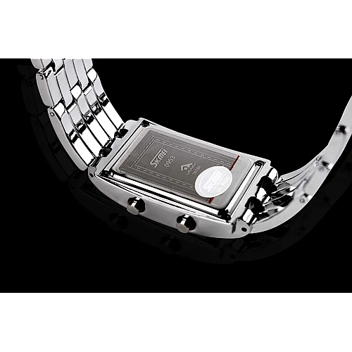 Уникальные бинарные мужские часы Skmei 0953 Серебристый