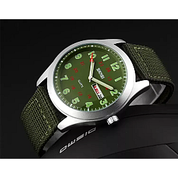 Часы наручные мужские классические Skmei 9112 Зеленый