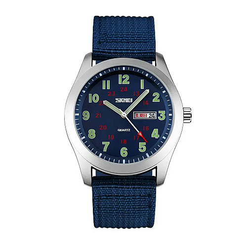 Чоловічі наручні класичні годинники Skmei 9112 Синій