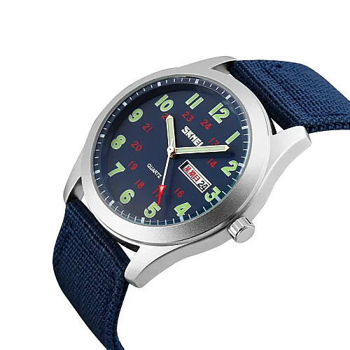 Чоловічі наручні класичні годинники Skmei 9112 Синій