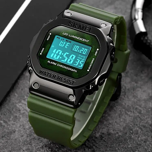 Мужські наручні спортивні годинники Skmei 1851 Зелений