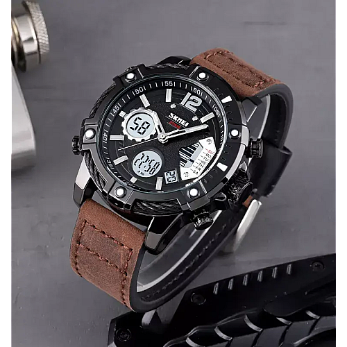 Часы наручные мужские Skmei 1618 Коричневый