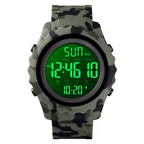 Спортивные наручные часы Skmei 1624 Зеленый камуфляж