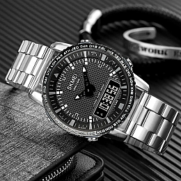 Мужские наручные часы Skmei 1898 Серебристый