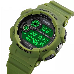 Часы мужские наручные Skmei 1718 Зеленый (2041356089)