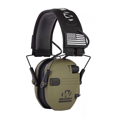 Тактичні активні навушники на шолом Walkers Razor та кріплення OPS Core Чебурашка Оливковий (2046556163)