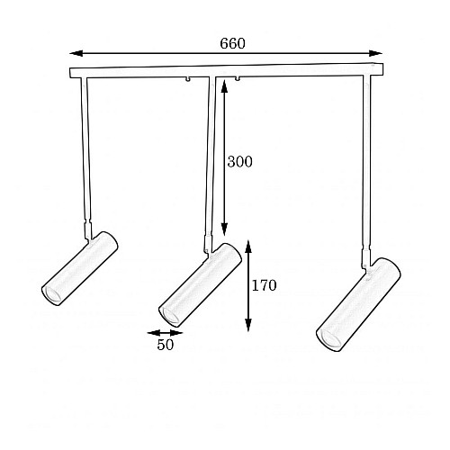 Светильник с поворотными плафонами на планке MSK Electric Telescope NL 1730-3