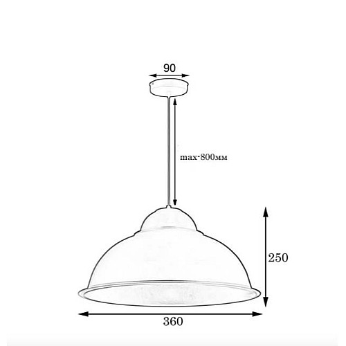 Светильник подвесной MSK Electric Industrial СП 3614 WH+CR