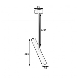 Светильник с поворотным плафоном на трубке MSK Electric Telescope NL 3257 W