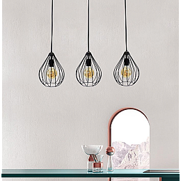 Светильник подвесной в стиле лофт на три лампы MSK Electric Kaplya NL 2229-3