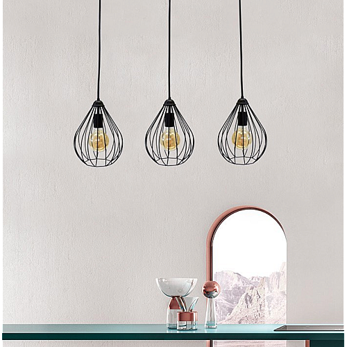 Светильник подвесной в стиле лофт на три лампы MSK Electric Kaplya NL 2229-3