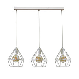 Светильник подвесной MSK Electric Sierra на три лампы белый NL 0537-3W
