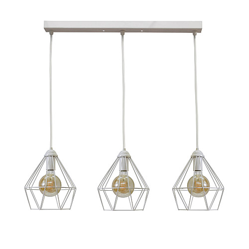 Светильник подвесной MSK Electric Sierra на три лампы белый NL 0537-3W