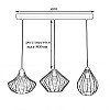 Светильник подвесной на три лампы MSK Electric Union NL 283022