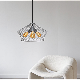 Светильник подвесной MSK Electric Camelia в стиле лофт NL 3329-3 CR