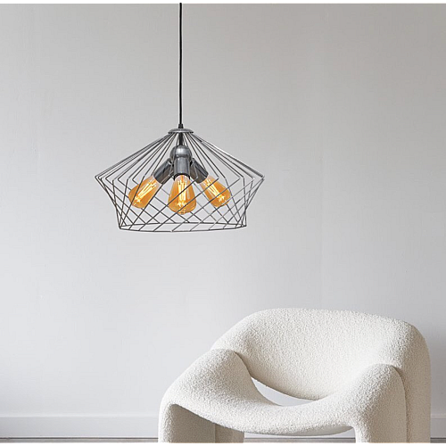 Светильник подвесной MSK Electric Camelia в стиле лофт NL 3329-3 CR