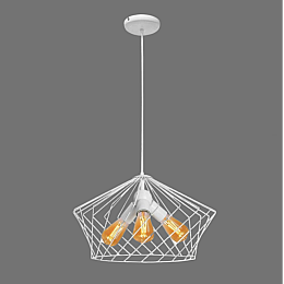 Подвес лофт MSK Electric Camelia белый на три лампы NL 3329-3 W